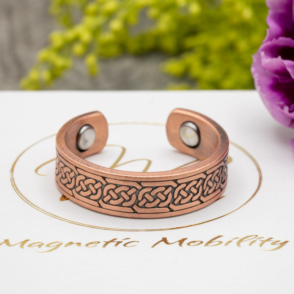 Tree of life design copper ring. Adjustable. Arthritis in hands. Magnetic Mobility