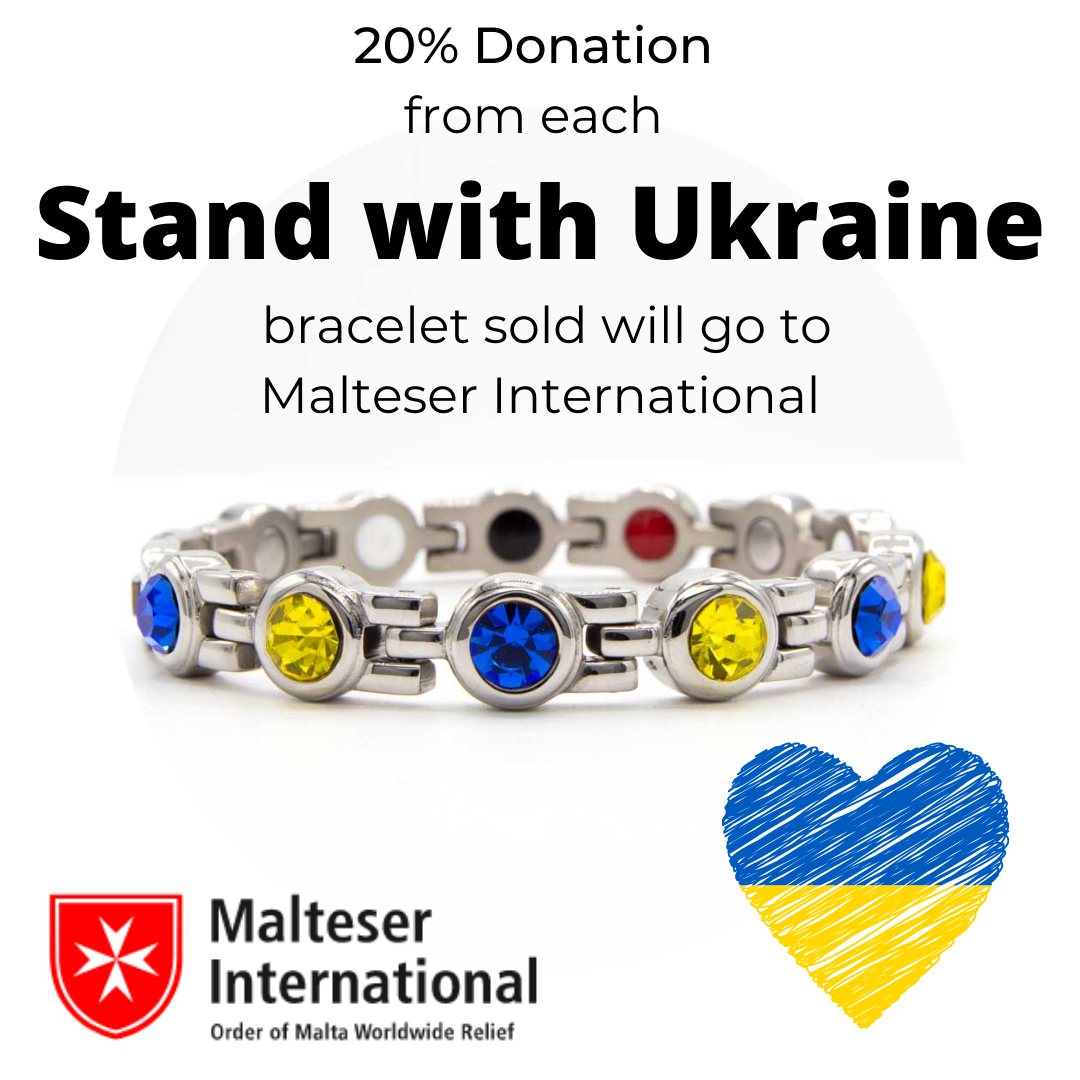 Stand with Ukraine - Blue and Yellow Wellness Bracelet