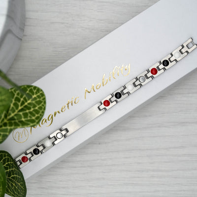 Honesty Star - Women's 4in1 Magnetic Bracelet with swarovski crystals - Back view showing the elements