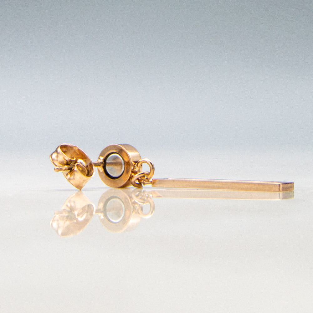 Magnetic Drop Earrings Rose Gold