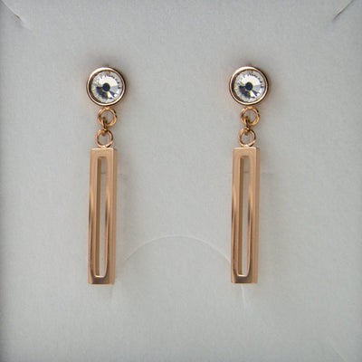 Magnetic Drop Earrings Rose Gold
